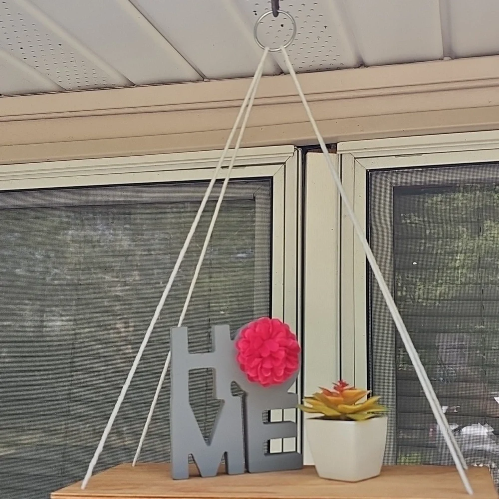 Gray and Pink Home Wall Decor with Plastic Planter
